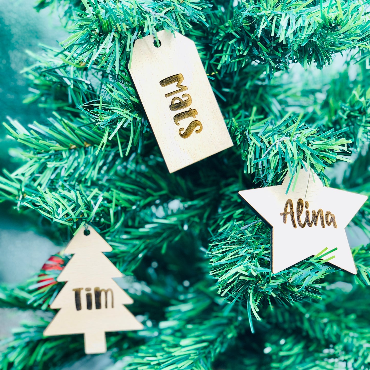Geschenkanhänger Weihnachten Holz