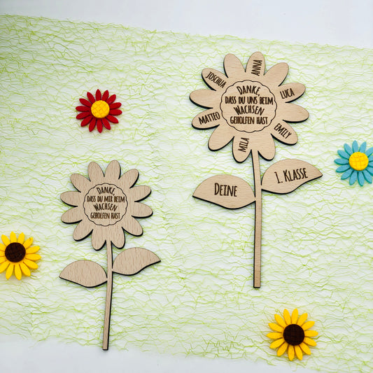 Blumenstecker als Abschiedsgeschenk für Lehrer oder Erzieher