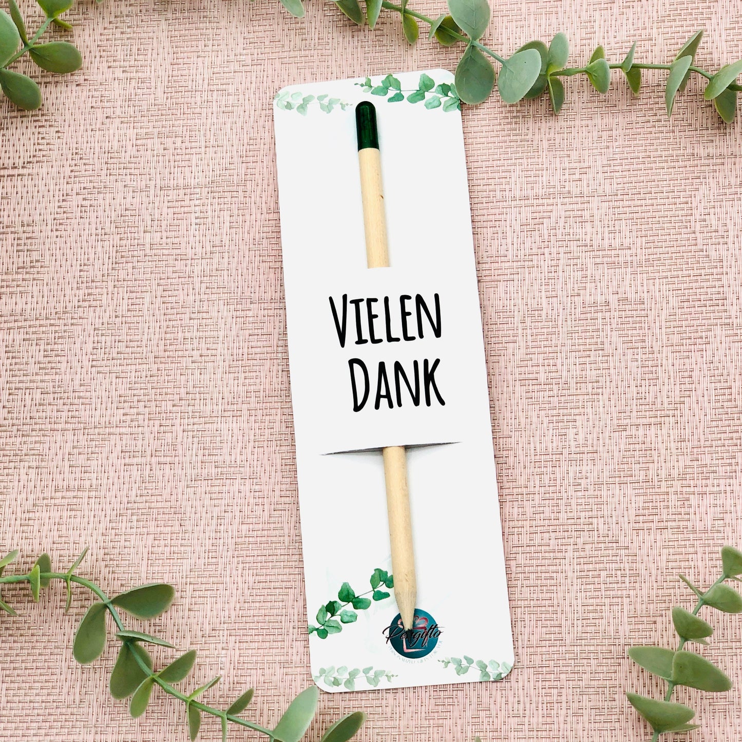 Geschenk zum Danke sagen - personalisierte Karte für Bleistift oder Geldgeschenk