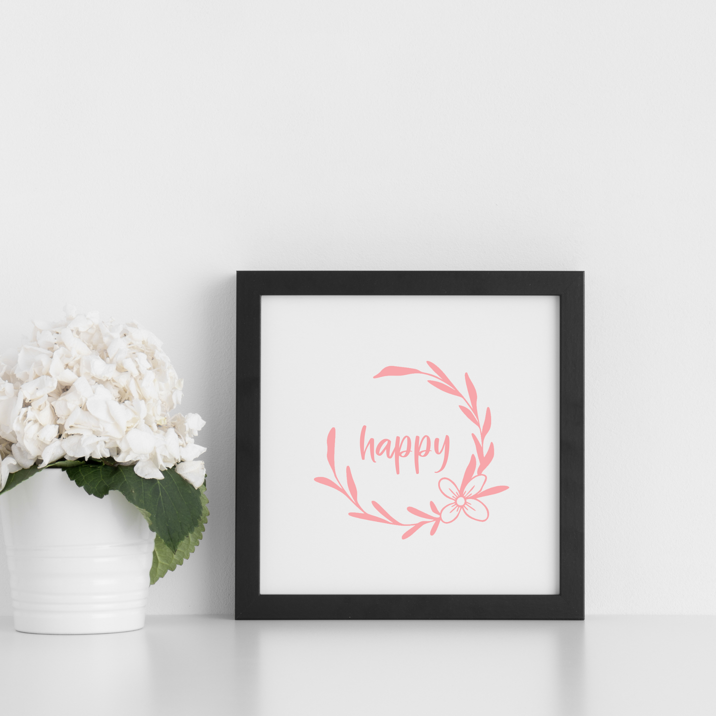 Glassticker Kranz mit Blume, DIY Aufkleber zum dekorieren von Gläsern, Spiegeln, Blumentopf - als Wohndeko und als Geschenk - personalisiert
