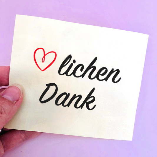 Aufkleber zum Danke sagen - DIY Geschenkidee - Herzlichen Dank