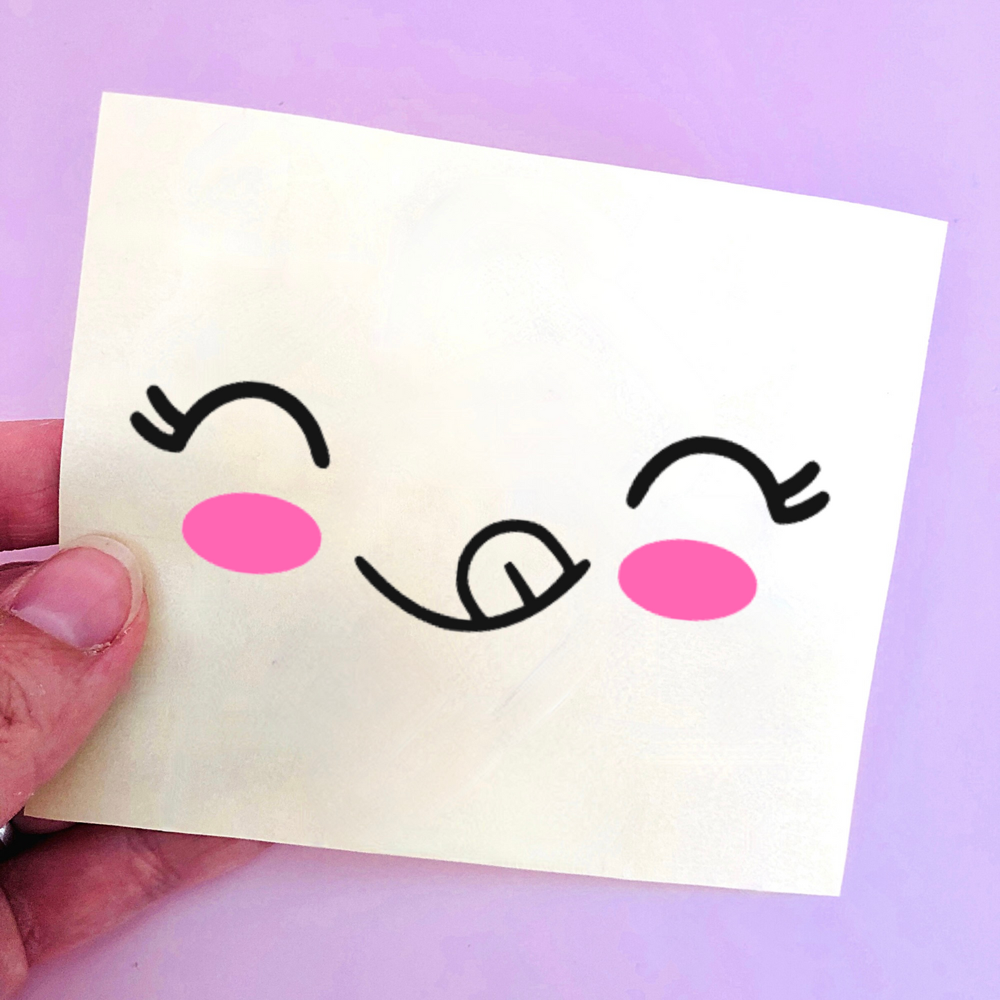 Sticker face - happy sticker for flower pot - cute face - face pot - gift mom girlfriend child - DIY sticker personalized