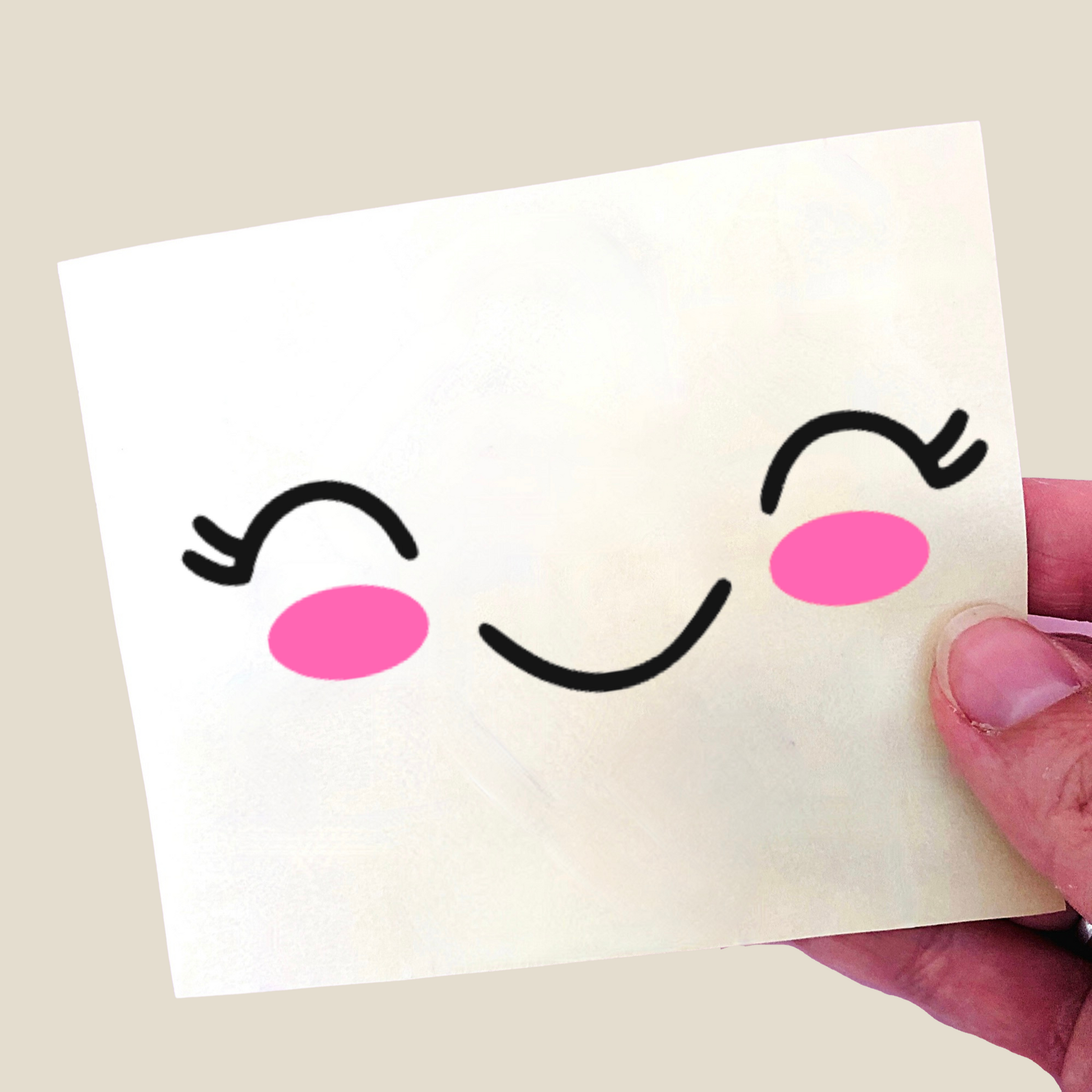 Aufkleber Happy Face Gesicht - fröhlicher Sticker für Blumentopf - süßes Gesicht - Gesichtstopf - Geschenk Mama Freundin Kind - DIY Sticker Blumentopf
