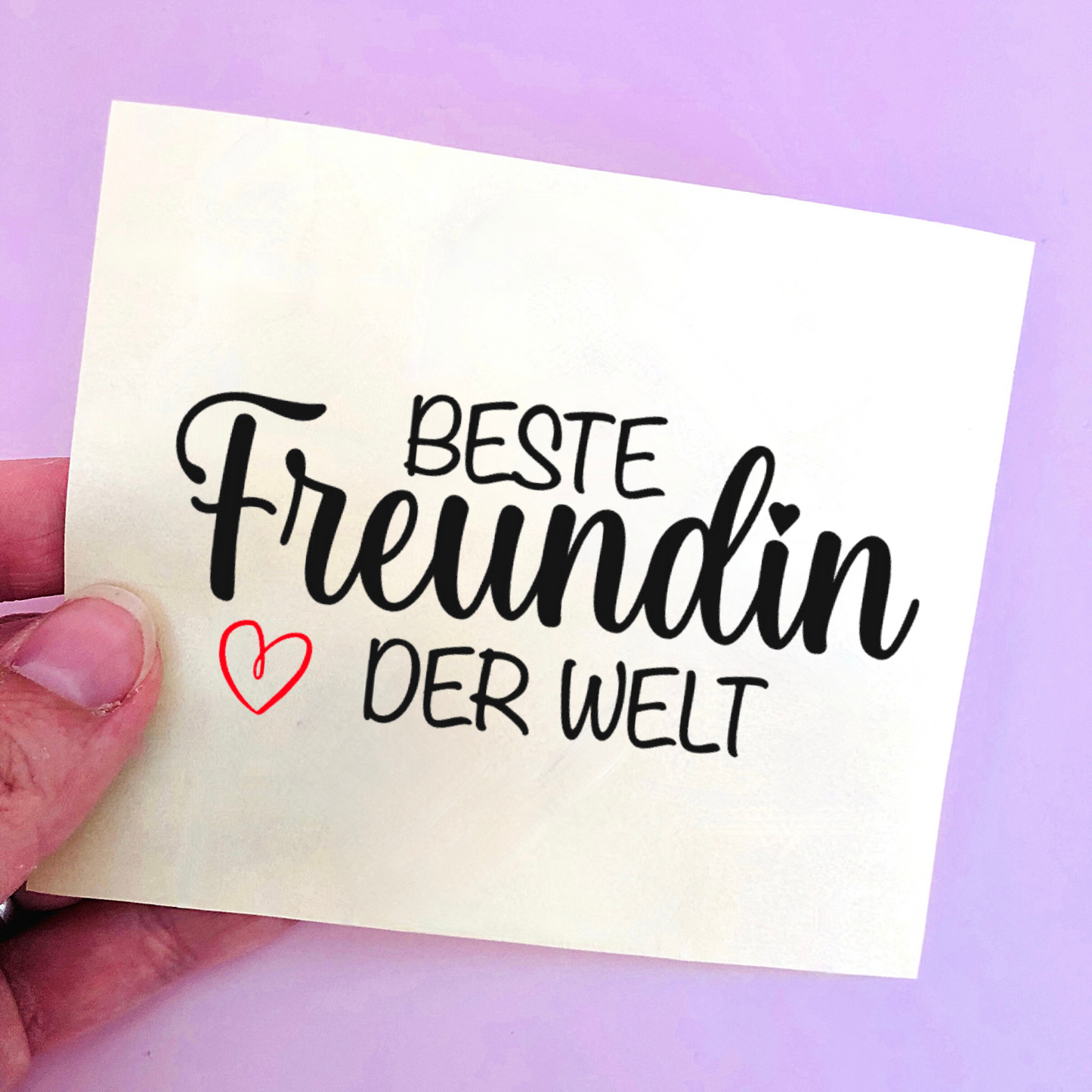 Sticker - Best Friend in the World - Best Friend in the World - Birthday, Friendship - Anniversary - Sticker personalized