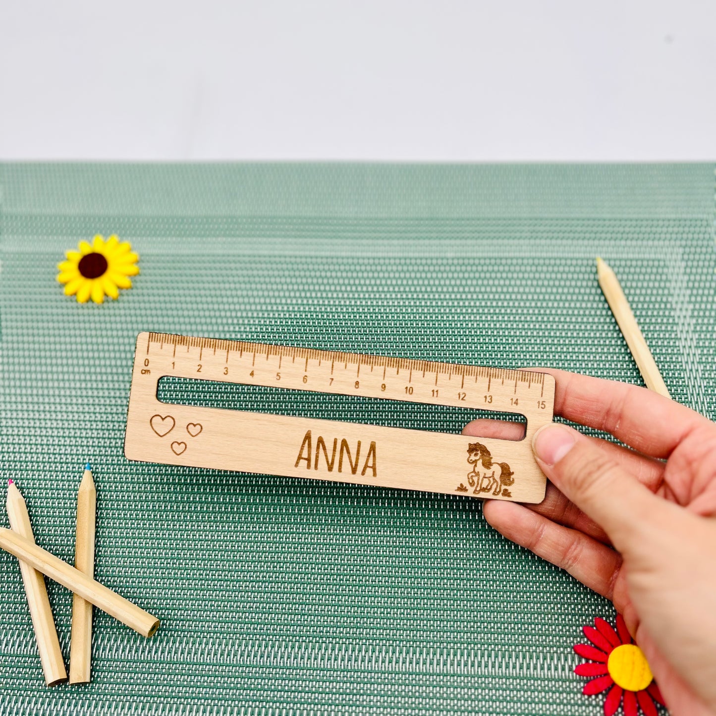 Personalisierte Lesehilfe mit Lineal für Kinder – Geschenk zur Einschulung - personalisiert