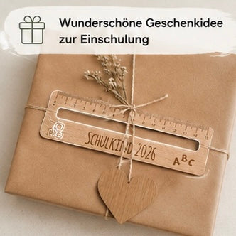 Personalisierte Lesehilfe mit Lineal für Kinder – Geschenk zur Einschulung - personalisiert