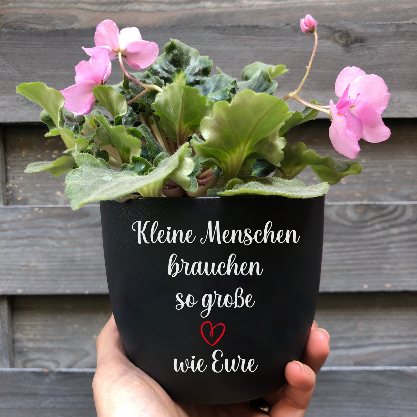 Flower pot white or black "Little people need hearts as big as yours" - farewell gift teacher or educator - personalized