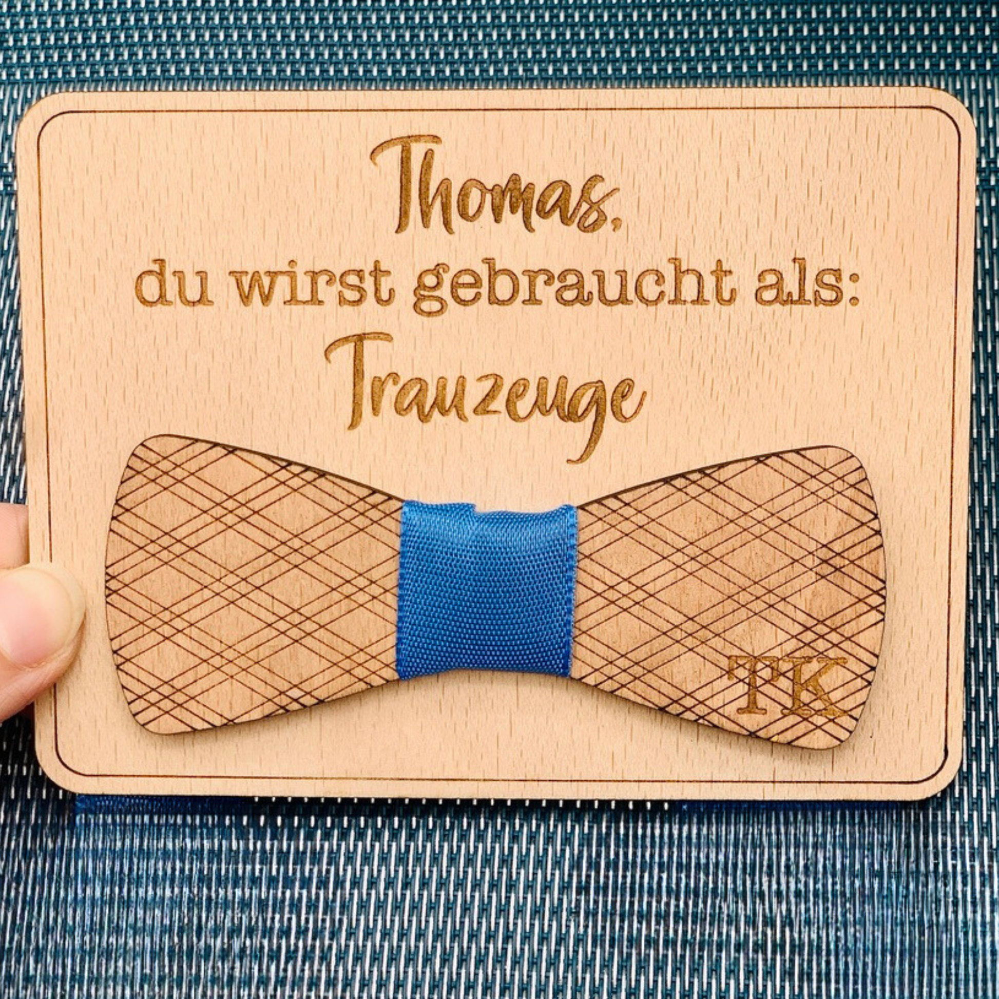 Trauzeuge fragen Holzkarte - Willst du mein Trauzeuge sein? Geschenk Trauzeuge - Holz Fliege Trauzeuge - Accessoire Hochzeit personalisiert