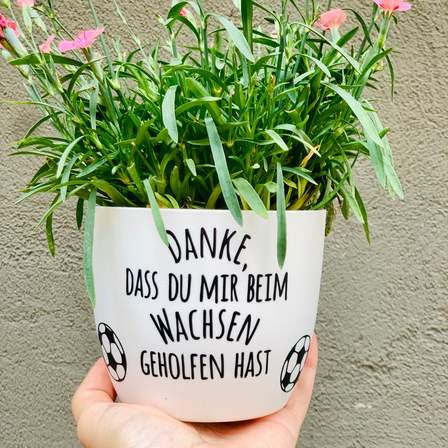Flower pot "Thank you for helping me/us grow" - gift trainer - coach - supervisor - teacher to say thank you to the club - personalized
