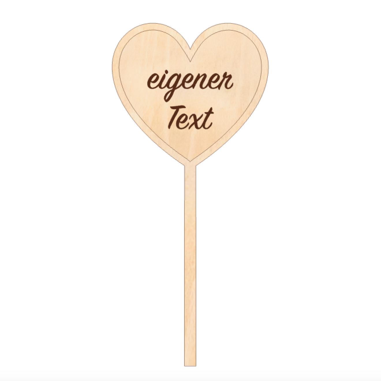 Blumenstecker Herz graviert - Muttertag Geschenk aus Holz - Deko Blumentopf - Blumenschild Muttertag - Geschenkidee Mama Oma personalisiert - eigener Text
