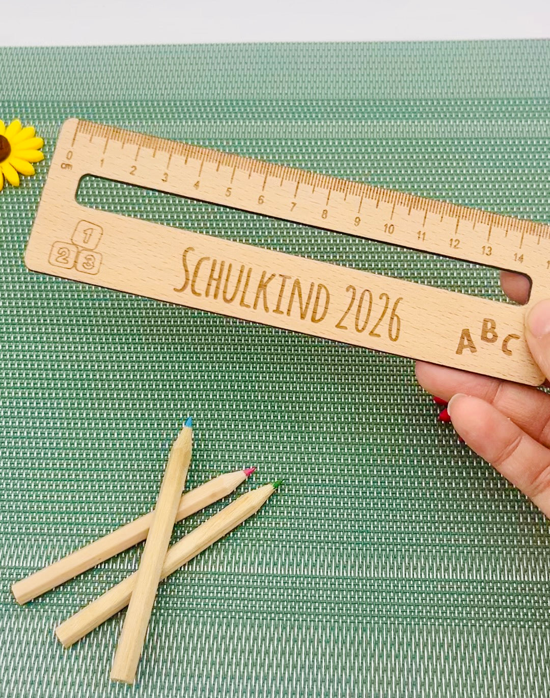 Personalisierte Lesehilfe mit Lineal für Kinder – Geschenk zur Einschulung - personalisiert