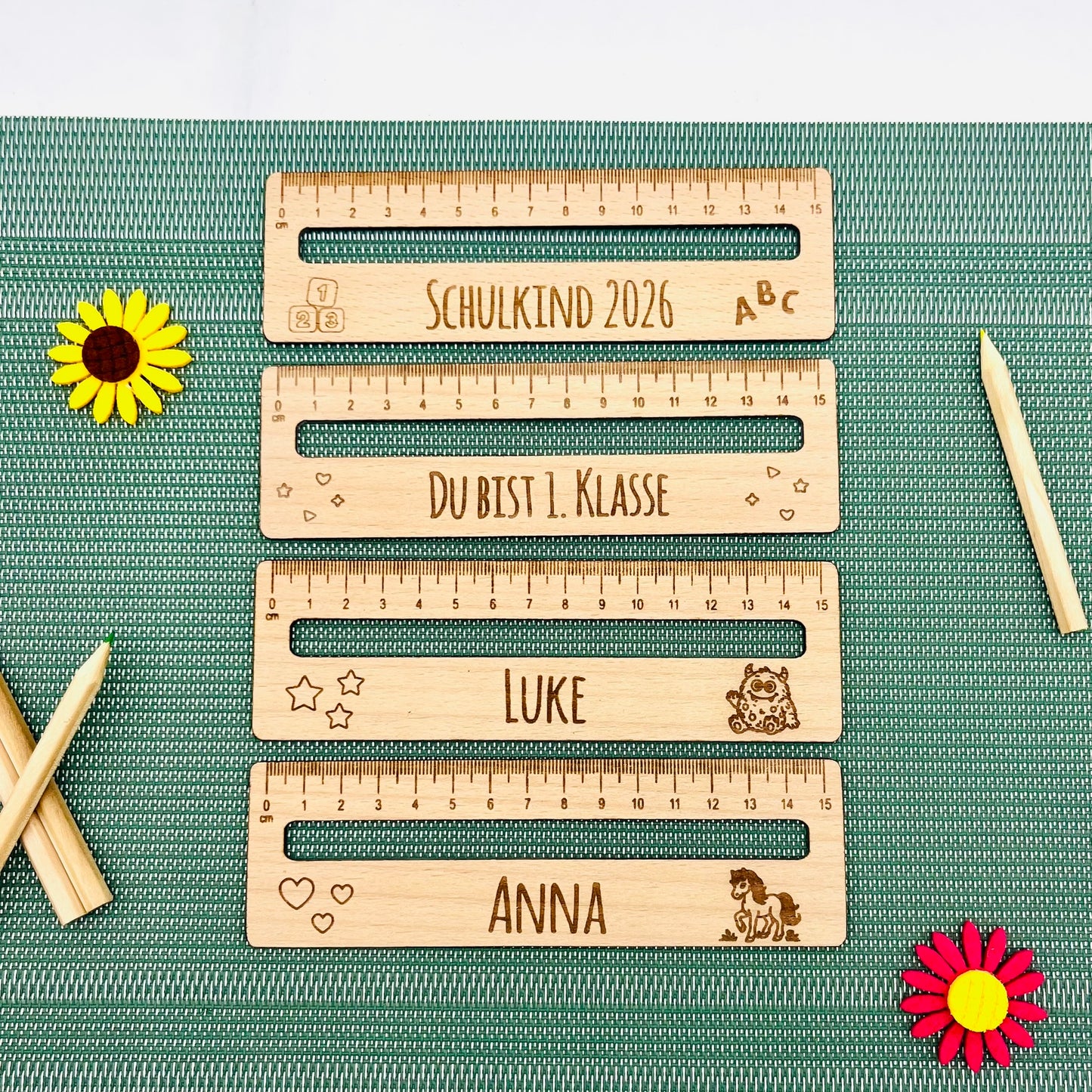 Personalisierte Lesehilfe mit Lineal für Kinder – Geschenk zur Einschulung - personalisiert