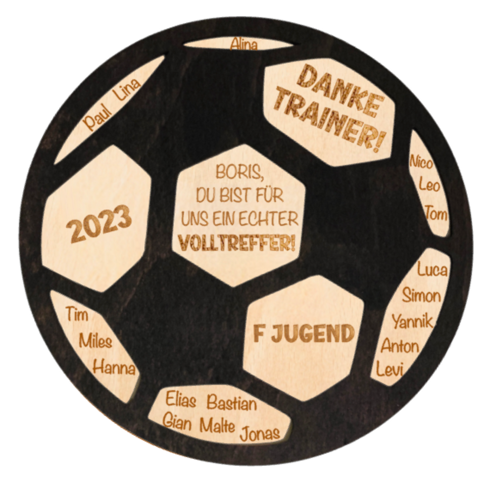 Holzschild Fussball Trainer Geschenk Danke sagen Fussball Verein G