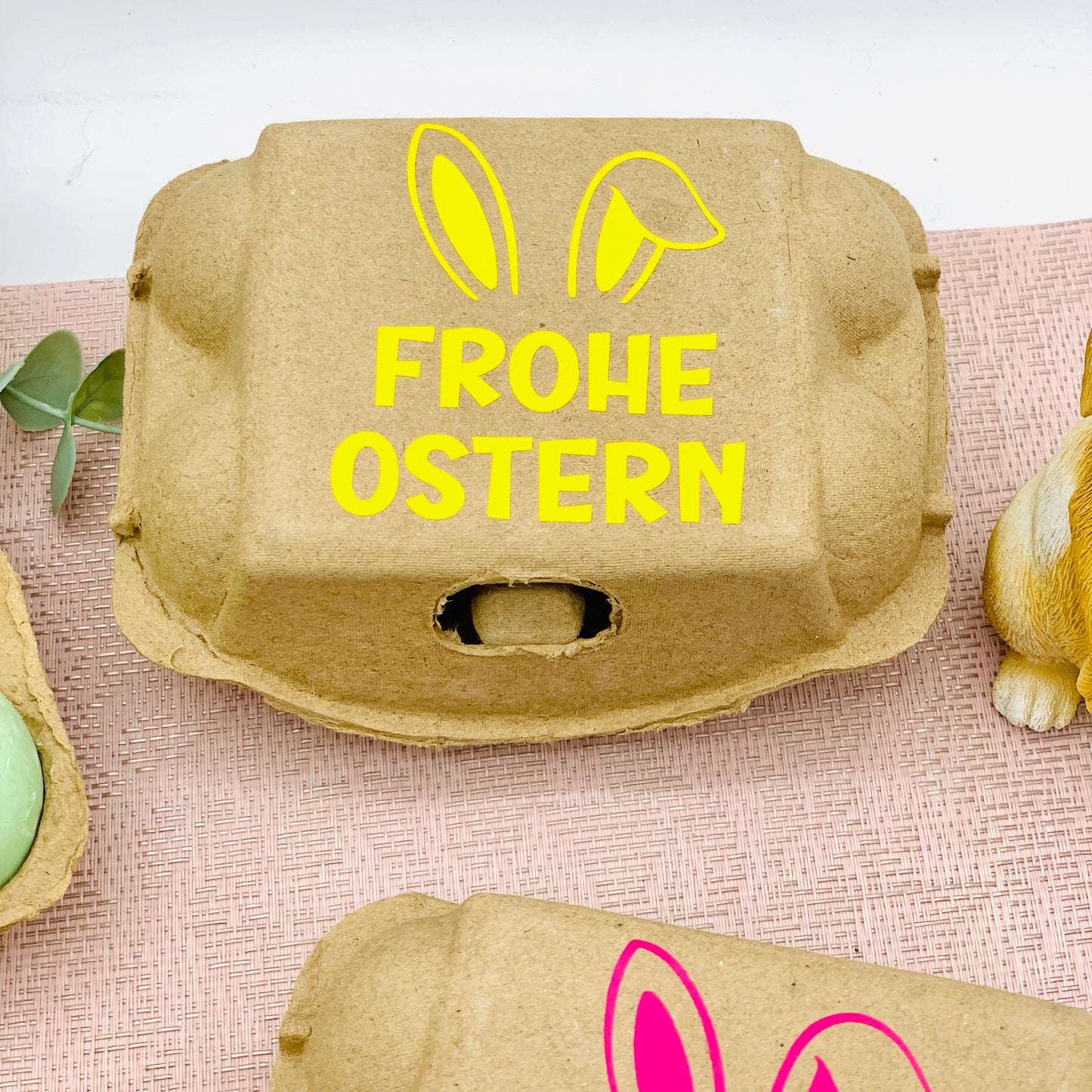 Ostergeschenk Kinder - Geschenk kreative Kinder zu Ostern - Kreideeier Ostern - Kreide Ostereier im Set personalisiert mit Name & Hasenohren