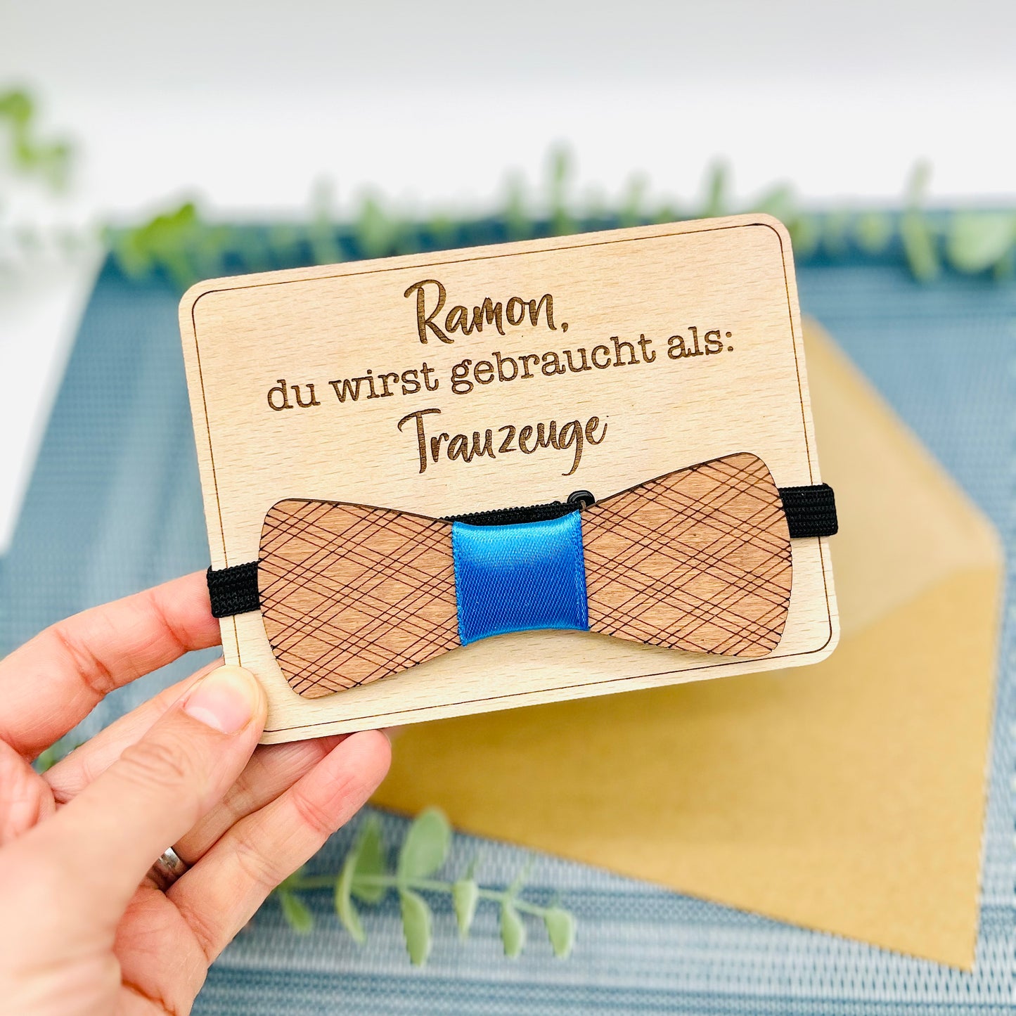 Trauzeuge fragen Holzkarte - Willst du mein Trauzeuge sein? Geschenk Trauzeuge - Holz Fliege Trauzeuge - Accessoire Hochzeit personalisiert