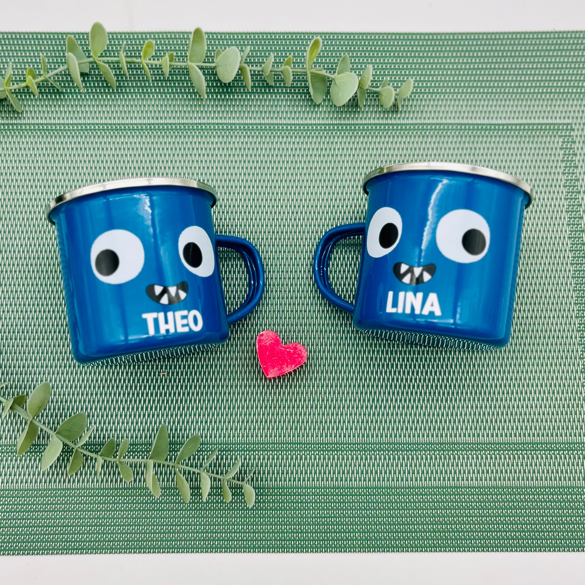 camping tasse personalisiert Geburtstag Kind Monster Emaille Tasse | Tasse mit Namen