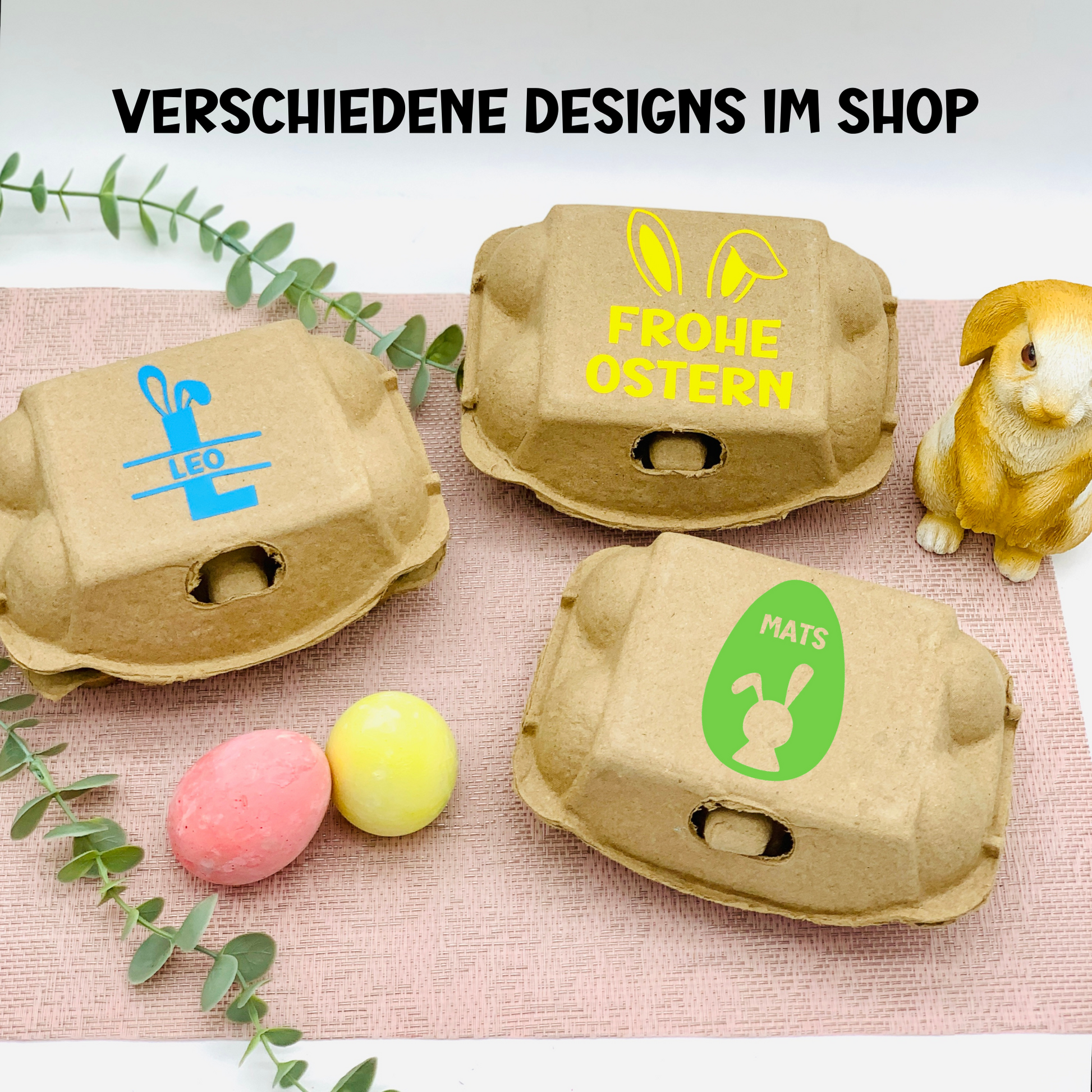 Ostergeschenk Kinder - Geschenk für kreative Kinder zu Ostern - Kreideeier Ostern - Kreide Ostereier im Set personalisiert mit Kindernamen