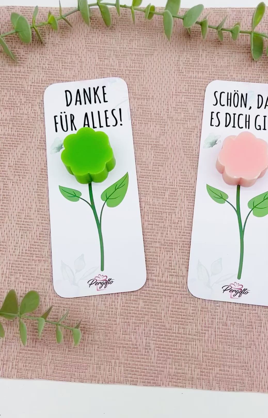 Blumenseife Margerite - kleines Geschenk zum Danke sagen - Geburtstagsgeschenk - Muttertagsgeschenk - Seife mit Karte personalisiert