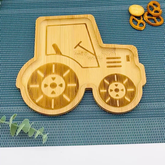 Geschenk Geburtstag Kinderteller mit Name Junge Mädchen | Kindergeschirr Holz  Babygeschenk Geburt Geschenk Taufe - Bambus Teller mit Gravur