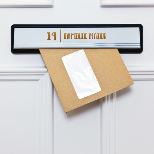 Sticker letterbox - house number - family name - street - personalized letterbox sticker - letterbox name plate