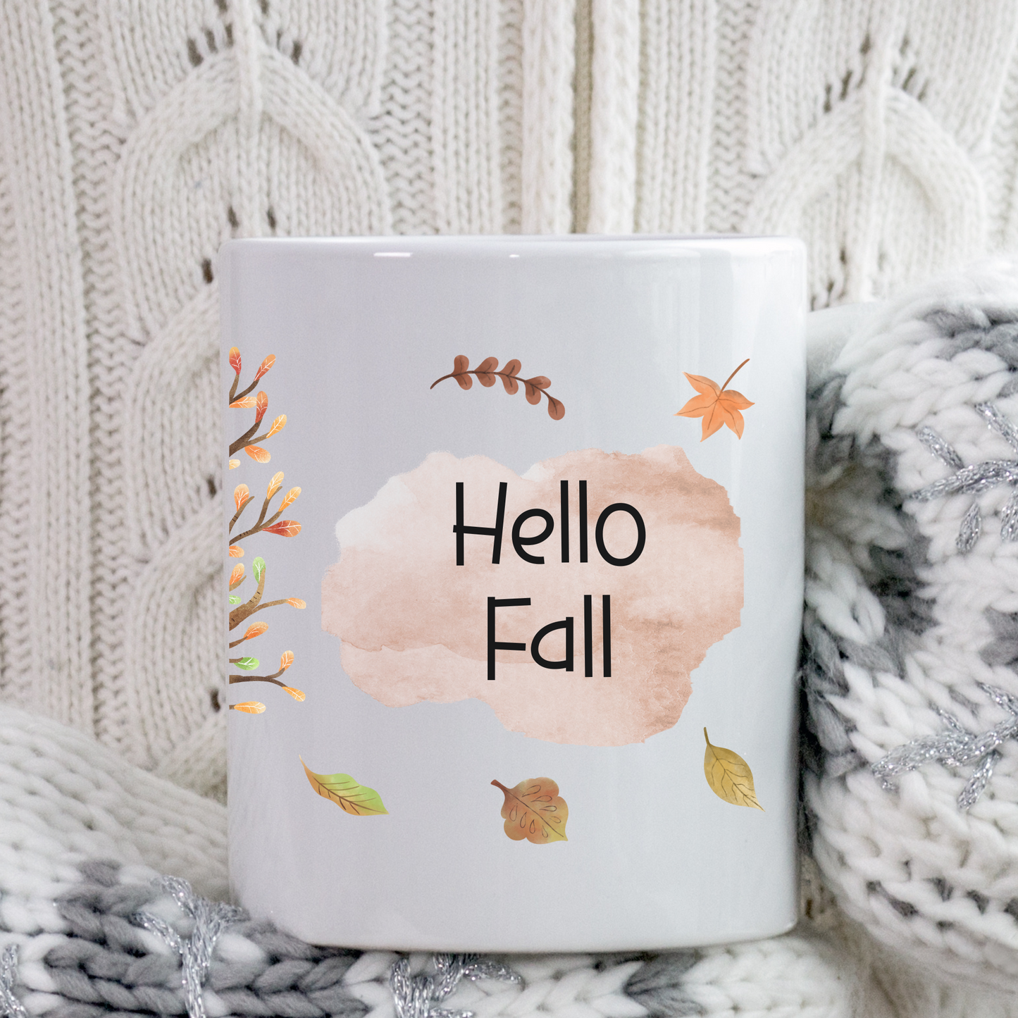 Tasse "Hallo Herbst" - "Hello Fall" - Tasse für den gemütlichen Herbst - Geschenkidee im Herbst - Kaffeetasse personalisiert