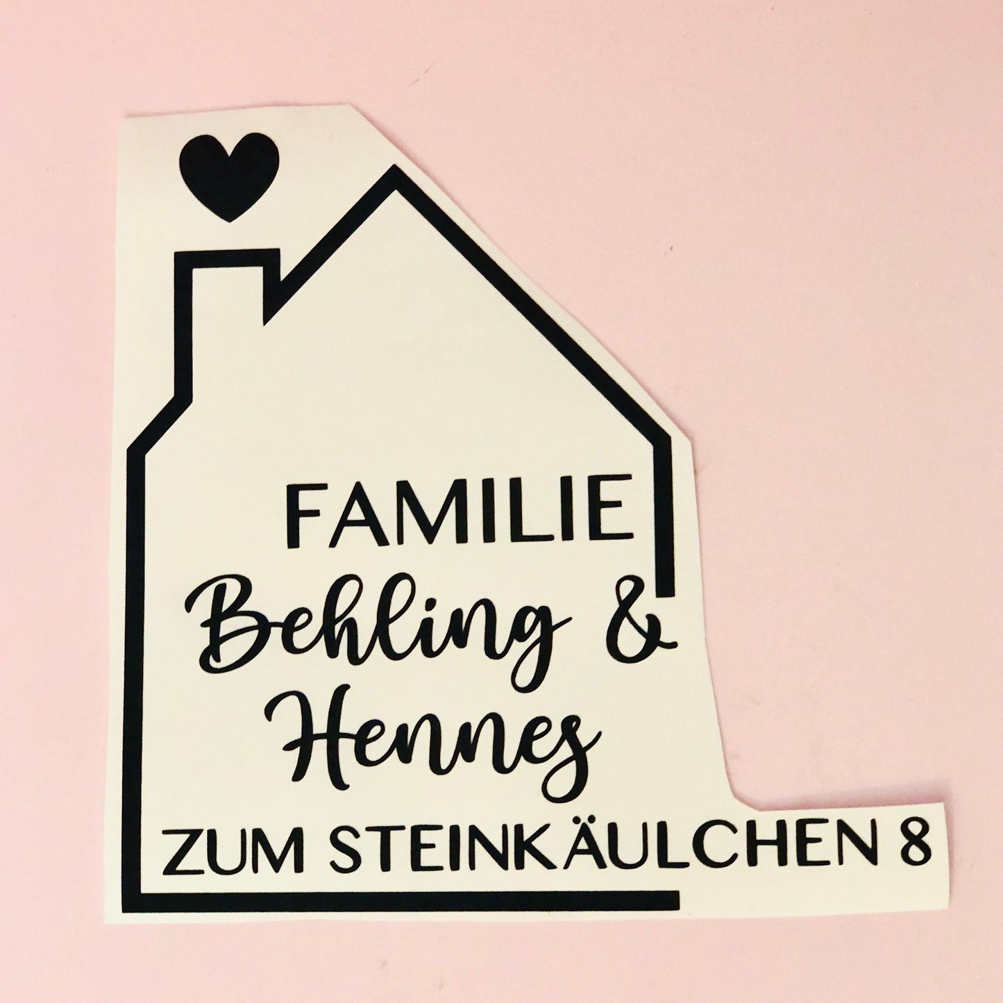 Briefkasten Aufkleber Namensschild - Familienname - Straße - Hausnummer - personalisierter Briefkastenaufkleber - Briefkastenschild Haus