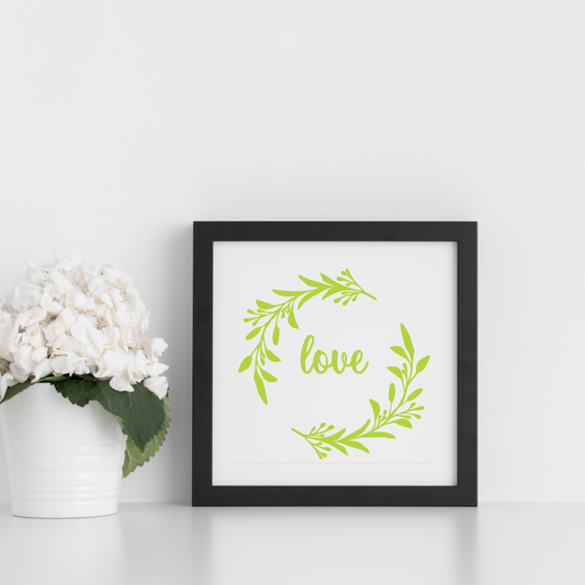 Sticker wreath 2 branches - frame as a glass sticker for decorating glasses, mirrors, flower pots - DIY gift and home decoration personalized